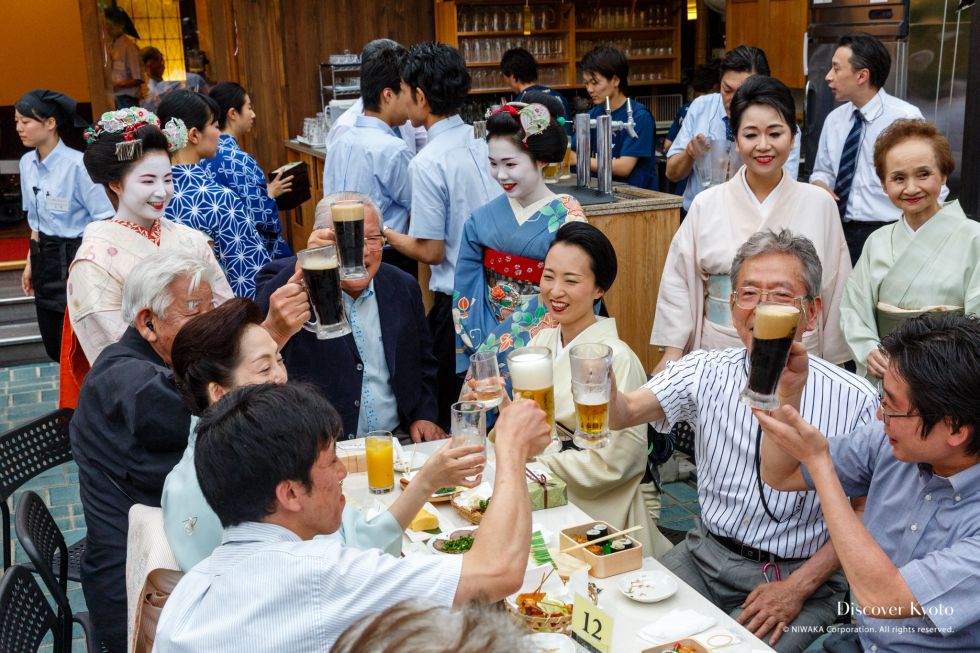 Kamishichiken Beer Garden Fun Atmosphere