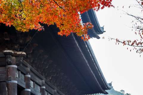 Sanmon Gate at Nanzen-ji in autumn.