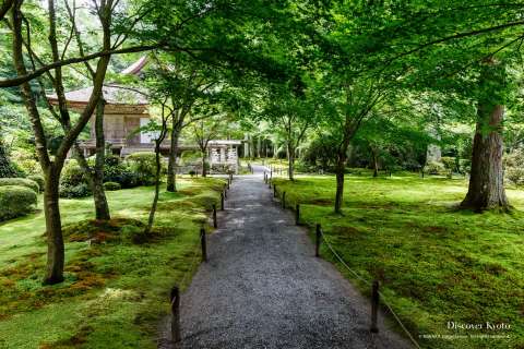 The Yūsei-en Garden and path at Sanzen-in temple.