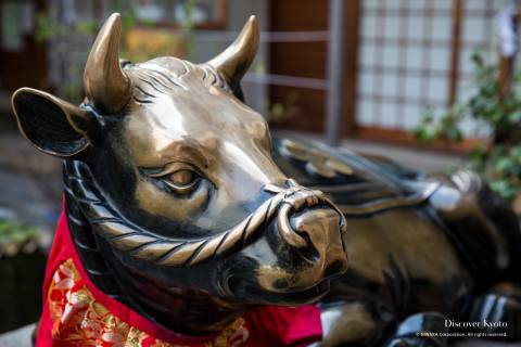 Nishiki Tenmangū Cow Statue 