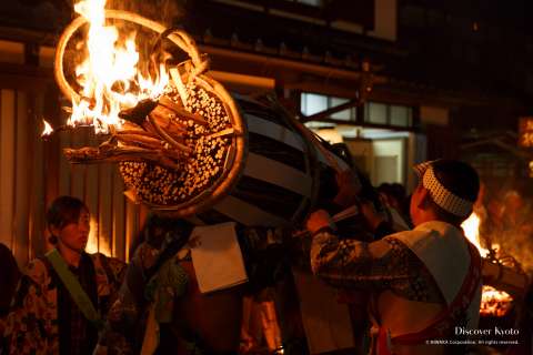 Participants in the 2013 Kurama no Hi Matsuri at Yuki Shrine.