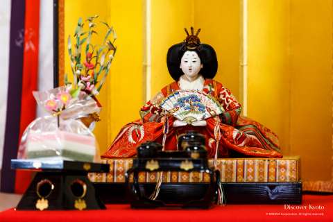 The Empress doll at Hiina Matsuri at Ichihime Shrine.