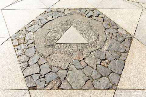 Six-pointed star power spot at Kurama-dera.