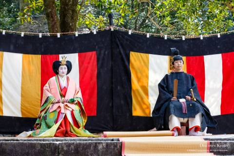 The Emperor and Empress during the Nagashibina at Shimogamo shrine.