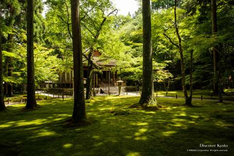 Ōjō Gokuraku-in Amida-dō and garden at Sanzen-in temple.