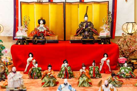 The dolls during the 2015 Hiina Matsuri at Ichihime Shrine.