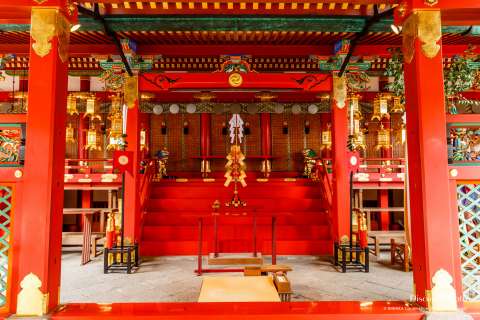 Enshrined kami at Iwashimizu Hachimangū.