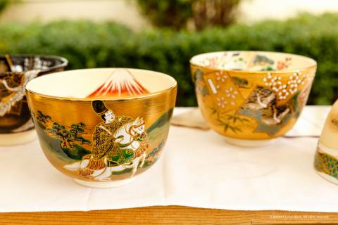 Kiyomizuyaki no Sato Matsuri ceramics pottery chawan tea bowls