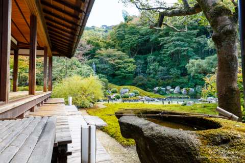 Garden view from the Kachō-den at Shōren-in temple.