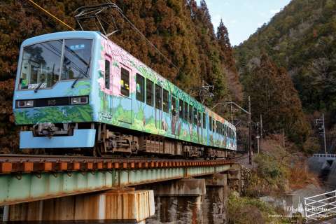 The Eizan train near Kifune Shrine.